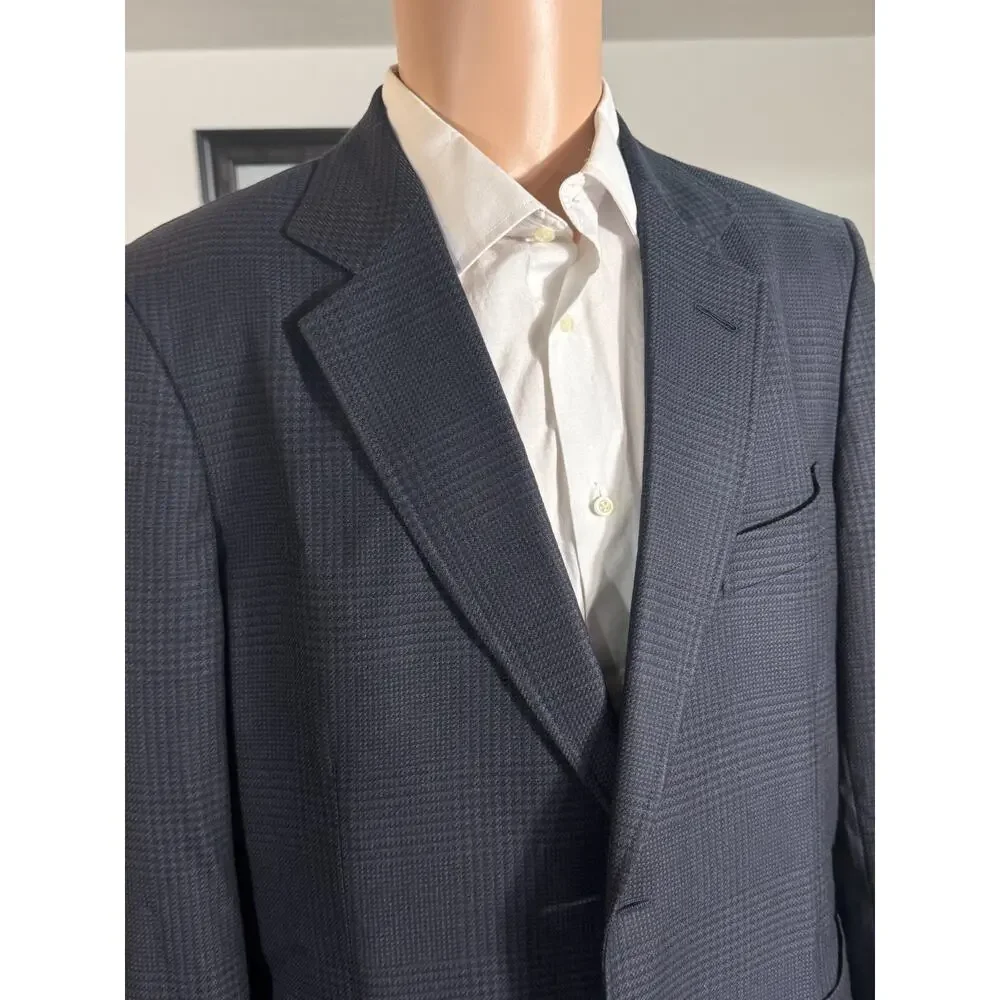 Tom Ford Blue O'Connor Houndstooth Blazer 52IT 42R US Wool Sportcoat EUC